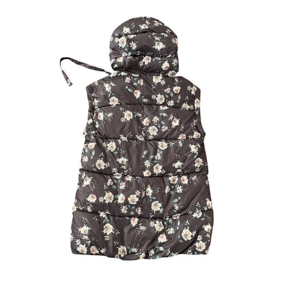 BCBG Hooded Floral Puffer Vest – Size M 🥀 - Picture 4 of 4